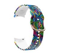 NMASDUYPU Bracelet en silicone élégant for montre connectée Watch 6 5 4, compatible avec les modèles de 40 mm et 44 mm.(Colorful tiger head)