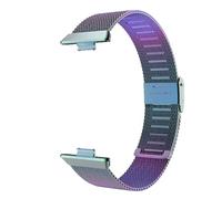 NMASDUYPU Bracelet milanais sans espaces for Bracelet en acier inoxydable Fit 3 Bracelet de montre en métal réglable(Colorful)