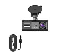 nmbhus 3 canaux Voiture DVR HD 1080P 3 lentilles à l'intérieur du véhicule Tableau de Bord caméra Trois Voies DVR enregistreur vidéo enregistreur Dashcam caméscope(Color:Dual Camera,Size:16G)