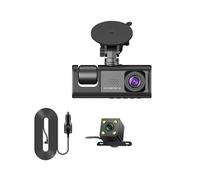 nmbhus 3 canaux Voiture DVR HD 1080P 3 lentilles à l'intérieur du véhicule Tableau de Bord caméra Trois Voies DVR enregistreur vidéo enregistreur Dashcam caméscope(Color:3 Camera,Size:16G)
