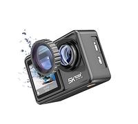 nmbhus Caméra d'action 5K avec Objectif filtrant en Option Zoom 48MP 1080P Webcam Vlog WiFi Sports Cam avec télécommande(128G - 4k60 5K30,Action Camera 5K 2)