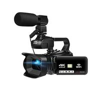 nmbhus Caméra Vidéo Numérique 64MP for La Photographie Caméscope Vlog 4K 60FPS Flux en Direct WiFi Webcam Enregistreur Vidéo À Mise Au Point Automatique(32G SD Card,with MIC)