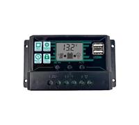 nmbhus Contrôleur Solaire 150A Régulateur MPPT PWM Double USB Panneau PV Noir Contrôleur Panneau Solaire Régulateur De Batterie Port Écran LCD(150A)