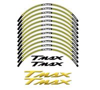 NMBZVE Autocollants de Jante Accessoires De Moto Bandes Réfléchissantes De Bord Jante Autocollants De Roue Réfléchissants pour Y&amaha TMAX T-Max 500/530/560 TMAX5(Style 4)