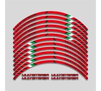 NMBZVE Autocollants de Jante Autocollants Réfléchissants pour Roues Moto Autocollants De Jante pour MULTISTRADA 1260 1200 1200S S(Style 2)