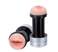 NMC Double Masturbateur Homme Bouche Vagin en Texture Douce Comme la Peau