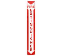 NMC M39A Panneau « Restricted Area », légende « Fire Extinguisher », 10,2 cm de long x 61 cm de hauteur, aluminium 0,040, rouge sur blanc