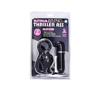 NMC Thriller Ass Plug Anal Vibrant avec Cockring en Silicone Noir 8 X 4 cm