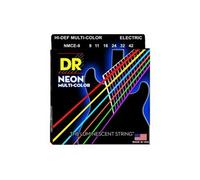 DR Strings – Jeu de cordes pour guitare électrique MCE-9 Hi-Def Neon Multi-color Light 9-42