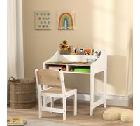 NMCXO Bureau avec Chaise pour Enfants,Ensemble de Table et chaises, avec Rangement Étagère et Tiroirs,Table d'Activités Garçons Filles Enfant pour Apprendre,Écrire