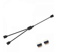 NMD&LR Câble D'extension De Carte Mère D'ordinateur, Câble D'extension D'interface RVB, Hub De Connecteur 12 V RVB 4 Broches / 5 V ARGB 3 Broches 1-4/1-5