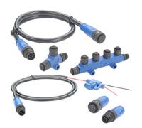 NMEA 2000 N2K Kit de démarrage de qualité marine avec câble de descente en T 4 ports en T et câble d'alimentation avec fusible pour réseaux Lowrance Simrad B&G Navico Garmin (kit 2)