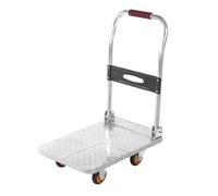 NMGBRDM Carretton Pliable 2-en-1, Chariot à Plateforme Lourde Grande Capacité avec 4 Roues Silencieuses Pivantes, Diable Escalier pour Déménagement, Entrepôt, Jardin(Size:60x40cm Max Load 100kg)