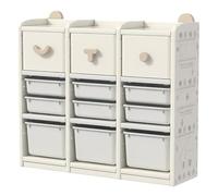 NMGHUTE Coffre à Jouet, Organisateur De Rangement De Jouets Multicouche avec 9 Bacs, Boîte À Jouets avec Porte D'armoire pour Salle De Jeux, Chambre À Coucher, Salon Meuble pour Chambre