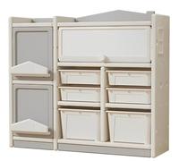 NMGHUTE Coffre à Jouet, Organisateur de Rangement de Jouets Multicouche, étagère au Sol, Armoire de Rangement pour Livres d'images, pour Chambre à Coucher, Salle de Jeux Meuble pour Chambre(B)
