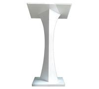 NMGHUTE Podium d'église, Podiums en Acrylique avec Surface De Lecture À Bande Passante, Pupitres pour Églises, Support Portable pour La Cérémonie D'ouverture Bureau(White)