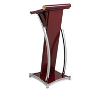 NMGHUTE Podium d'église, Support De Podium Inclinable, Pupitres en Métal, Chaire D'église, Pupitre pour Professeur D'école, Pupitre De Conférence De Bureau, 18.5x18.5x43.3 Pouces Bureau(Rot)