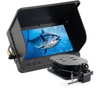 Nmgorkq Caméra de pêche sous-marine Fish Finder : écran IPS de 12,7 cm avec luminosité de 1500 nits, longue durée de vie de la batterie, charge USB 8000 mAh, étanche IP68, câble de 29,9 m pour