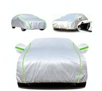 NMGQF Housse De Voiture ImperméAble pour Audi TT 8N Roadster Tissu Oxford 190T Monocouche avec Bandes RéFléChissantes éTendues(Couleur:Argent/Vert)