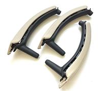 NMJLQW LHD - Poignée De Porte Intérieure Voiture Gauche Droite Avec Couvercle En Cuir, Ensemble D'assemblage Pour X5 X6 E70 E71 E72 2007 2008 2014 Pièce de rechange intérieure(LHD SET Creamy)