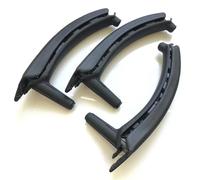 NMJLQW LHD - Poignée De Porte Intérieure Voiture Gauche Droite Avec Couvercle En Cuir, Ensemble D'assemblage Pour X5 X6 E70 E71 E72 2007 2008 2014 Pièce de rechange intérieure(LHD SET Black)