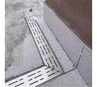 NMKSYX Caniveau Exterieur Caniveau De Drainage Antirouille Étanche 5 7 10 15 Cm, Grille De Drainage Mince en Forme De U pour Garage/Cour/Jardins, Tuyau De Gouttière De Drainage(10pcs,7x7cm/2.8x2.8in)