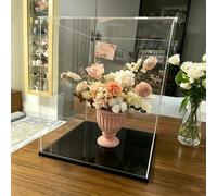 NMKSYX Vitrine Acrylique Boîte De Présentation en Acrylique Transparente, Petite Vitrine pour Mini Objets De Collection/Figurines, Boîtes en Acrylique À Auto-Assemblage(L*w-25x20cm/10x8,H-25cm/10)