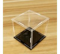 NMKSYX Vitrine Acrylique Présentoir en Acrylique Transparent avec Base Noire, Cube D'affichage en Acrylique Personnalisable, Étui De Rangement pour Figurines/Modèles(35X30x40cm/14x12x16in)