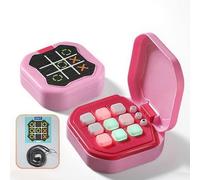NMM Tic Tac Toe AI-Smart Console de jeu électronique portable | 9 modes | Jeux de voyage | Mini Tik Tak Toe | Jeux de société intelligents pour enfants et adultes | Idée cadeau (rose)