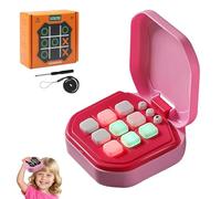 NMM Tic Tac Toe Console de jeu électronique portable avec 9 modes, jeu de séquence, jeux de voyage, console de jeu électronique pour enfants et adultes, TikTakToe avec fonction muet