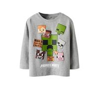 Nmmnyle Minecraft Ls Nreg Top Bfu, Gris, 104