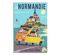 NMNM Normandie Mont-Saint-Michel Poster de voyage vintage sur toile Décoration murale Poster Peinture Poster Cadeau 30 x 45 cm