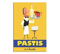 NMNM Poster de voyage vintage Marseille France sur toile - Décoration murale - Poster imprimé - Cadeau 30 x 45 cm