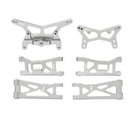 NMNRC Bras de suspension avant et arrière en aluminium et kit de montage de tour d'amortisseur pour Losi Micro-B Micro-T Upgrades Part Gris