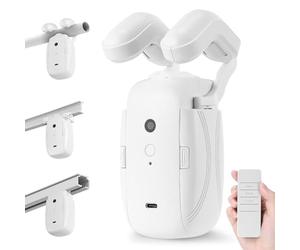 nmoiww Ouvre-rideau et ferme-rideau automatique, ouvre-rideau électrique avec télécommande, ajustement parfait pour stores bateaux et rails en U dans n’importe quelle pièce (1 x store bateau)