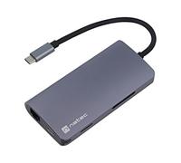 NMP-2162 Hub USB HDMI femelle, prise RJ45, USB A femelle x3, prise USB C NATEC