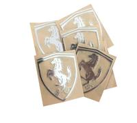 NMQDFRER Autocollant Emblème Métal pour Ferrari 550 Barchetta Pininfarina 2000 2001,Déco Intérieure Logo Badge Métallique Accessoires Auto,8 PCS