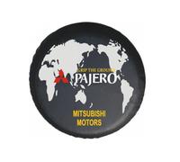 NMQDFRER Housse Roue de Secours de Voiture pour Mitsubishi Pajero V93 V97 7 Seats 2010+,Cuir Housse Pneu de Rechange Coque Auto Enjoliveur Couvre-Roue Couverture Roue de Secours