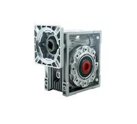 NMRV 075 10:1 to 100:1 Worm Gear Reducer Gearbox With 19MM 22MM Input 28mm Output For CNC Engraver 110 130 ST Servo electronic starter IINKUEYK(110x110 19mm input,25 to 1)