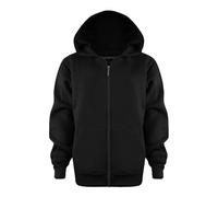 NMSLCNM Sweat à Capuchon Enfant Garçon Zippé Veste de Survêtement en Coton à Capuche de Couleur Unie pour Enfants Sweat a Capuche Garcon Fille Manteau Full Zip Hoodie Sweatshirt (Black, 6-7 Years)