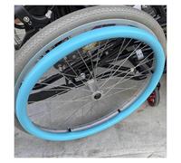 NMVAWIPT 1 Paire De Housses Jante Poussée Antidérapantes en Silicone for Fauteuil Roulant, Housse Main 0.18 Pouces D'épaisseur, Résistante À l'usure(Light Blue,24in)