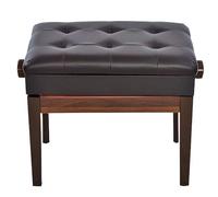 NMVAWIPT Banc De Piano Duo Marron avec Rangement - Tabouret en Cuir Véritable for Adultes, Idéal for La Pratique Instrumentale Et Coiffeuse(Color 2)