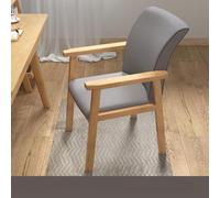 NMVAWIPT Chaise De Bureau avec Dossier Incurvé, Chaise D'étude Accoudoirs, Rembourrée for Chambre, Salon, Cuisine(Light Gray)