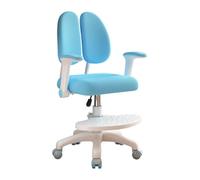 NMVAWIPT Chaise D'étude Compacte for Étudiants, Chaises De Bureau Réglables en Hauteur avec roulettes Et Coussin Moelleux, for Chambres Et Petits Espaces(Blue)