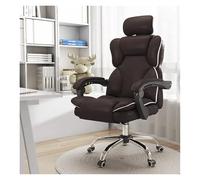 NMVAWIPT Chaise D'ordinateur Pivotante Et Inclinable en Cuir for Bureau À Domicile, Idéale Les Jeux Fonctions Exécutives, avec Dossier Ergonomique S Appui-tête Réglable(A,No Pedal)