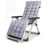 NMVAWIPT Chaise Longue De Jardin Pliable À Gravité Zéro, Inclinable Et Réglable, Légère for Plage(Black+Gray Cotton Pad)
