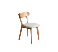 NMVAWIPT Chaises De Salle À Manger en Chêne Massif - Chaise Cuisine Pratique(Natural with White Cushion,1)