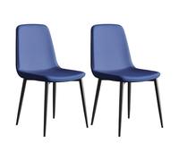 NMVAWIPT Chaises De Salle À Manger Modernes, Chaise Cuisine Contemporaine en Métal, D'appoint Parsons for La Maison(Navy Blu,Set of 2)