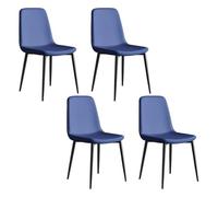 NMVAWIPT Chaises De Salle À Manger Modernes, Chaise Cuisine Contemporaine en Métal, D'appoint Parsons for La Maison(Navy Blu,Set of 4)