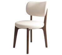 NMVAWIPT Chaises De Salle À Manger Modernes en Bois, Chaise Salon Rembourrée Cuir Souple, Cuisine avec Siège Rembourré Et Pieds(Dark Walnut 1,Set of 6)
